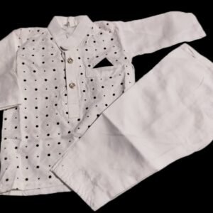 Green Dot Print Kameez Shalwar For Newborn Baby 0-3month