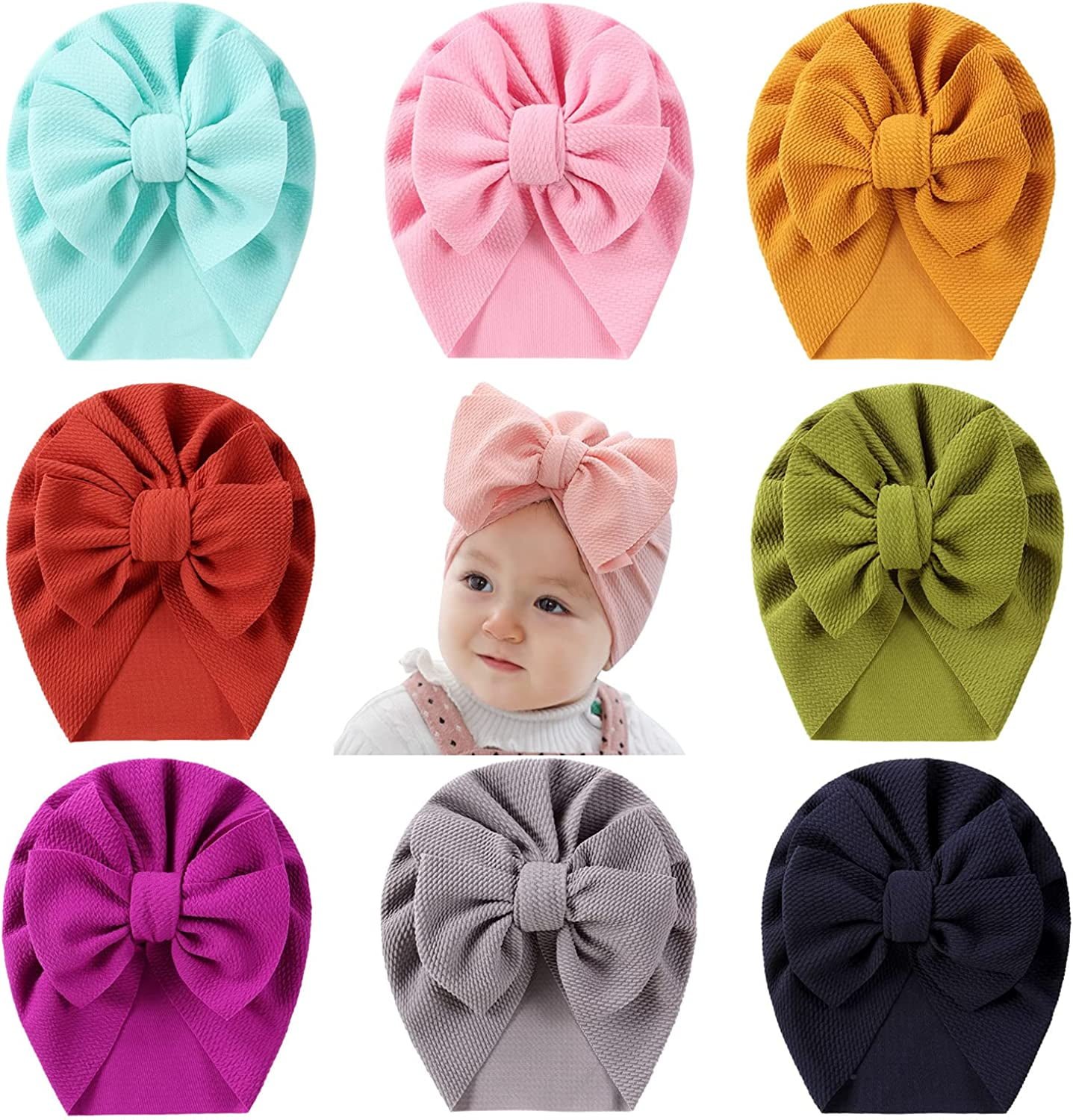 turban cap for baby girl pack of 4 pcs turban cap for baby girl pack of 4 pcs