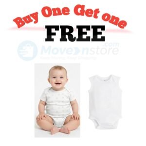 Hot deal Buy One Get One Free Fresh Triangle Printed Rompers for Boys and Girls High Quality
